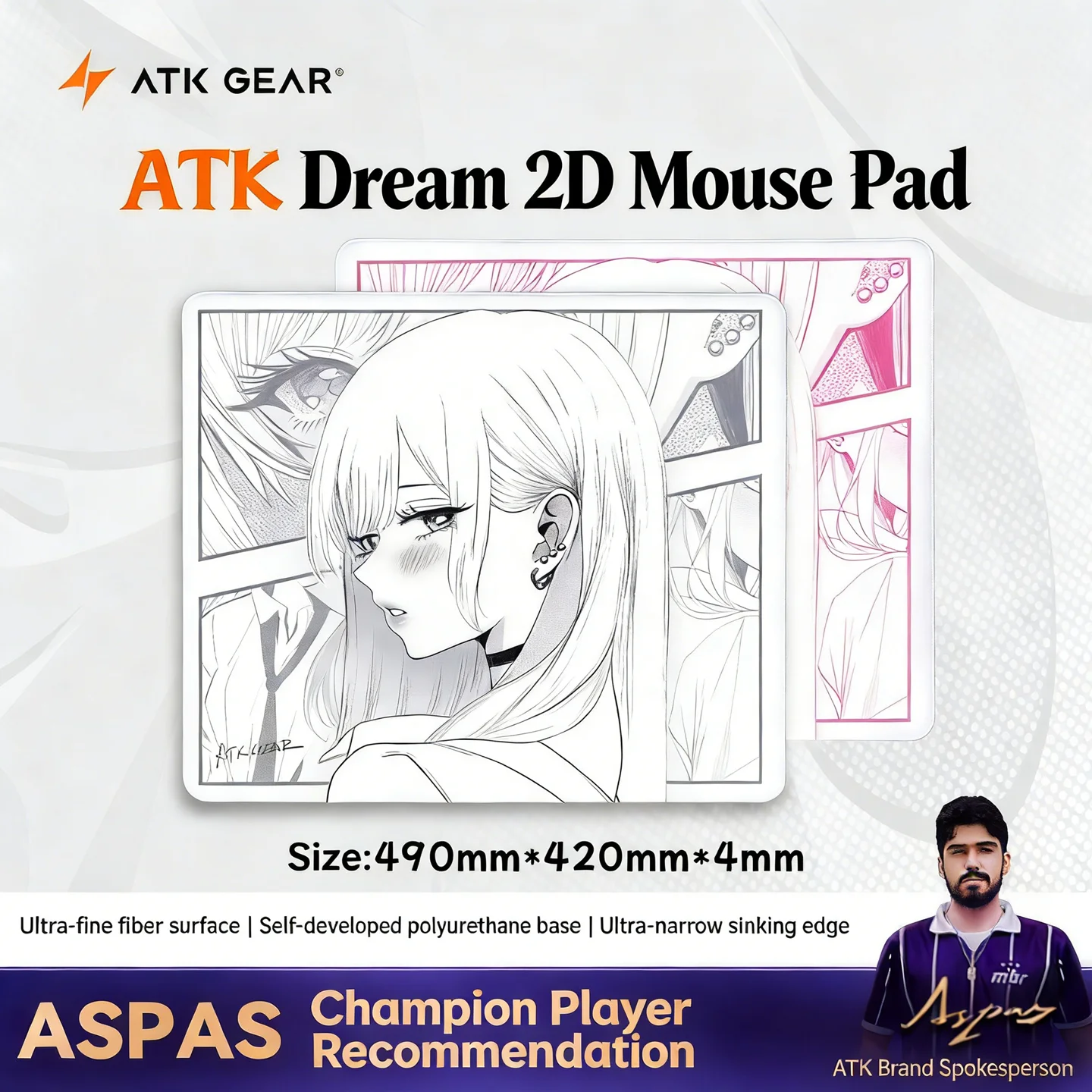 Fps Gaming Mouse - Mouse Pad ATK Dream Estilo Anime