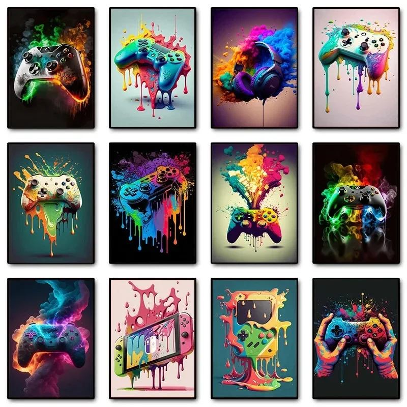 Gaming Controller - Arte de Parede Gamer em Estilo
