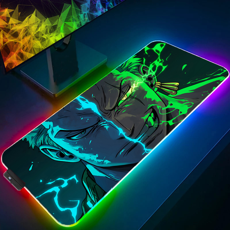 Pc Gaming Essentials - Uma peça zoro mouse pad rgb