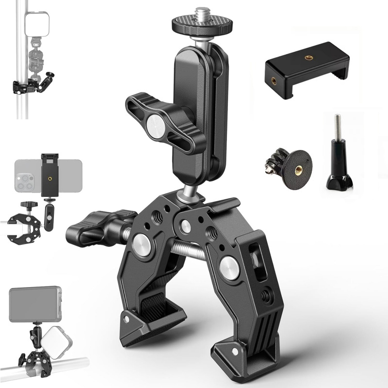 Dual Monitor Arm - Braçadeira Universal de Alumínio com Cabeça