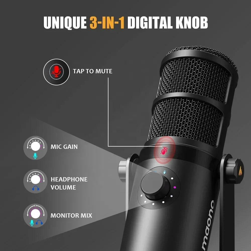Microfone Dinâmico MAONO XLR U - Gaming Controller avaliação e preço