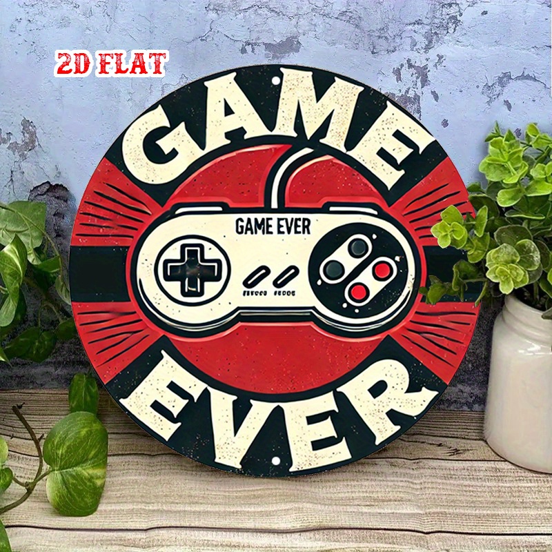 Placa de Alumínio Redonda Retr - Gaming Controller avaliação e preço