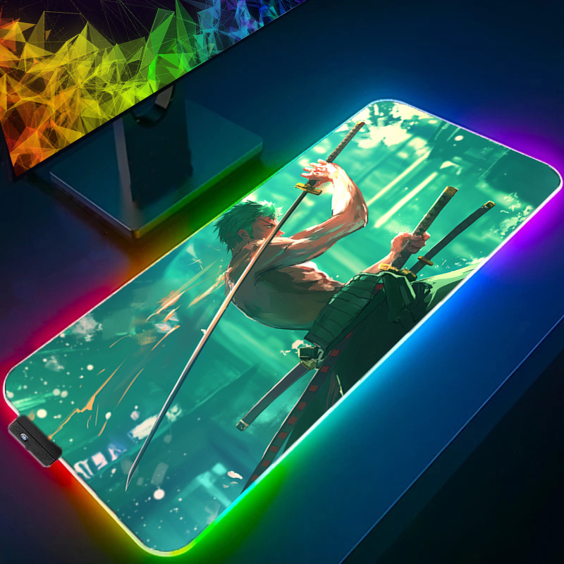 Uma peça zoro mouse pad rgb ac - Pc Gaming Essentials avaliação e preço