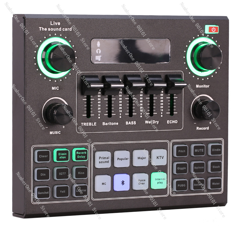 V9 placa de som microfone conj - Sound Card Usb avaliação e preço