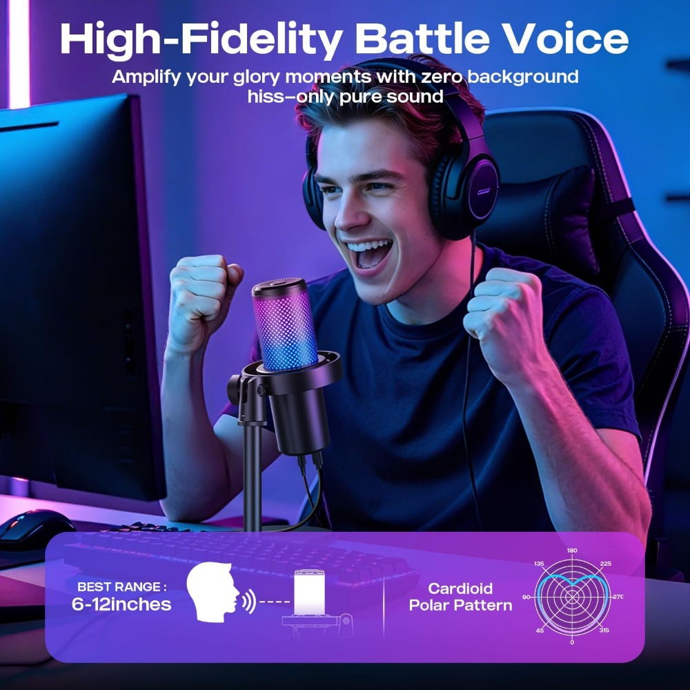 Microfone Condensador Cardioid - Gaming Controller avaliação e preço