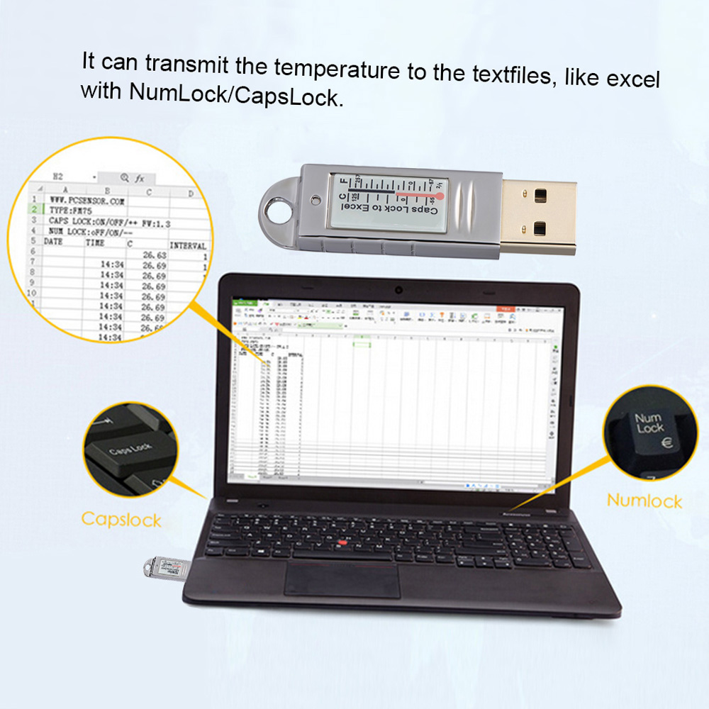 Termômetro e Higrômetro USB PC - Sound Card Usb avaliação e preço