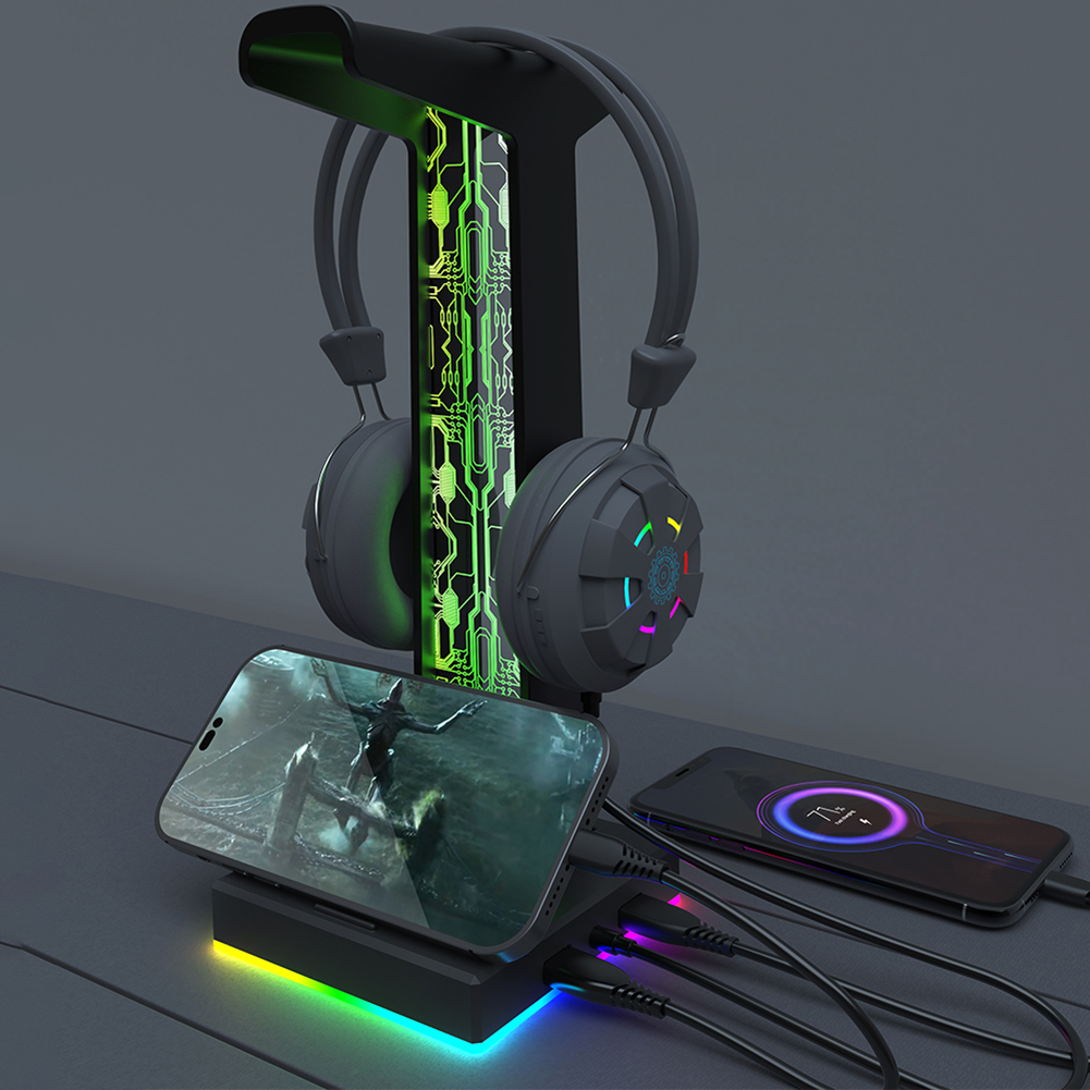 RGB Gaming Headphone Stand, Du - Pc Gaming Essentials avaliação e preço